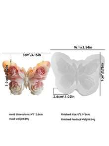 1pc Butterfly And Flower Silicone Mold - Perfect For DIY Resin Candles, Aromatherapy Gypsum, And Home Decor - Ideal For Spring, Valentine's Day, Father's Day, Mother's Day, Thanksgiving, Birthday Gifts, Butterfly Decor | Flower Pattern - Durable, Reusable, Easy To Use - Flower and Butterfly Mold - View 7