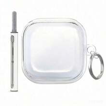 Galaxy Buds 4 Pro/Galaxy Buds 4 Transparent Protective Case With Cleaning Brush, Anti-Drop Clear Outer Shell For Galaxy Buds Live 4/2 Pro, Soft TPU Protective Cover With Keychain - Multicolor - View 18