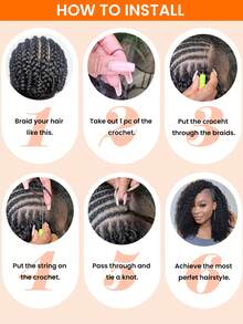 Tóc giả móc sợi Feather Crochet Hair 50g/gói, tóc thật, kiểu Feather Line, bện móc sợi mềm mượt, không đường nối, vô hình, màu đen tự nhiên, phong cách Boho, dành cho tóc mỏng, tóc giả móc sợi siêu nhỏ, kiểu sóng sâu, làm từ tóc thật. - Natural Black - Xem 8