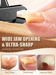 ANDVICTORY 1 chiếc kìm cắt móng vát có khay hứng móng, thích hợp cho móng chân dày, thiết kế miệng rộng, sắc bén và bền bỉ để cắt móng. - Nhiều màu - Xem 4