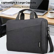 Lenovo T210 Waterproof Laptop Shoulder Bag, Large Capacity Lining, Fits 16-Inch Laptop, Suitable For Business Travel And Office Use - Black - View 1