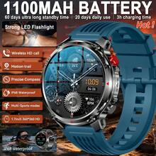 Đồng hồ thông minh thể thao ngoài trời nam GUHUAVMI 2026 mới, pin dung lượng lớn 1100mAh, màn hình cảm ứng HD 360*360 1.7 inch, tích hợp gọi điện không dây, trợ lý giọng nói, chức năng nhắc nhở, đèn pin LED mạnh, chống nước IP68, đồng hồ, nhiều chế độ thể thao, la bàn, theo dõi chuyển động, theo dõi thể dục với đếm bước, quãng đường, lượng calo, vòng đeo tay thể thao dành cho nam, thân máy hợp kim cường độ cao, thiết kế ngoại hình thời trang, tương thích với iPhone, món quà tuyệt vời. - Xem 20