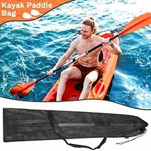 Riakrum 2 bolsas de malla con cordón ajustable para remo de kayak bolsa de almacenamiento portátil bolsa de almacenamiento para kayak barco canoa remo para almacenamiento de transporte - como en la foto - Ver 6