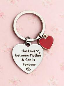 锌合金钥匙扣，儿子送给妈妈的生日/母亲节礼物，休闲、可爱、优雅的母亲节礼物 - 銀色 - 查看 4