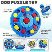 QILP Interactive Dog Puzzle Toy For Smart D IQ Stimn Treat  With Advanced Level 2-3 Design Ow Feeder For Digesn Supp Dule Plastic In Blue - 如圖 - 查看 2