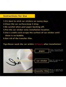 1pc Car Exterior Stickers Personalized Creative Decoration For Your Car - English - View 5