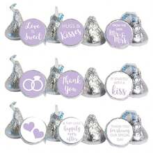 10 bộ/90 miếng dán kẹo mini bằng giấy, dùng làm quà tặng đám cưới, nhãn đóng gói quà tặng. - Xem 6