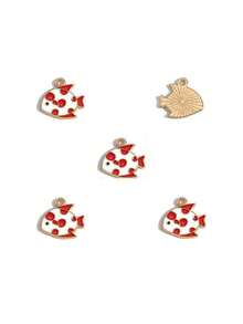 10pcs/20pcs/50pcs/100pcs Random Mixed Small Fish & Ocean Themed Zinc Alloy Dangle Jewelry Accessories, DIY Craft Supplies - Little Fish - View 22