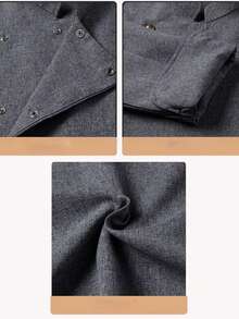 新款时尚厨师服，男女通用长袖，秋冬季高端款，适用于酒店、餐厅、咖啡厅、面包店、花店等场所，舒适透气，时尚立领设计，易于穿着，定制纽扣，宽松版型，活动自如。 - 灰色 - 查看 8