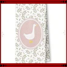 1/2pcs Vintage Farm Animal Towels, Pink Goose Shaped Microfiber Kitchen Towels With Floral & Plant Patterns, Super Soft Polyester Reusable For Farmhouse Decor, Christmas Thanksgiving Party Supplies, Gifts For Couples Pets, Machine Washable 40x60cm - White - View 7