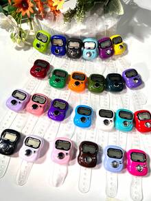 Mini Electronic Finger Counter/Ring-Shaped Manual Counter, Random Color Tasbih, Compact & Cute, Easy To Use, Suitable For Knitting, Prayer Counting, Etc. - Multicolor - View 11