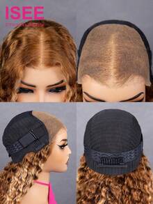 ISEE Hair Upgrade Wear And Go 无胶水波纹挑染 6*4 透明蕾丝闭合假发 钢琴色 未经加工真人发 180% 密度 18-28 英寸假发 自然无胶蕾丝假发 女士 - S4/27 - 查看 6