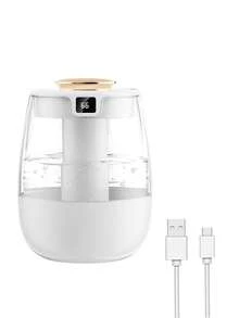 1 máy tạo ẩm USB siêu êm, dung tích lớn - Lý tưởng cho phòng ngủ và bàn làm việc, dung tích lớn, máy tạo ẩm hoàn hảo cho gia đình và phòng ngủ. - trắng - Xem 8