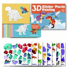 Bộ sticker hình động vật và xe cộ 3D hình học, đồ chơi sticker thủ công tự làm cho trẻ em, đồ dùng thủ công sáng tạo, bộ đồ chơi thủ công cho bé trai và bé gái, lý tưởng làm quà Giáng sinh. - Nhiều màu - Xem 13