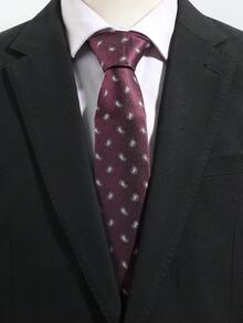 1条男士时尚休闲百搭腰果图案领带，适合日常外出、通勤、商务、派对搭配 - 彩色 - 查看 9