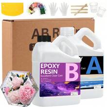 Bộ keo epoxy trong suốt, 3.42/6.83/17 oz, keo epoxy tự san phẳng, không bọt khí, thích hợp cho các dự án thủ công DIY, trang sức, đế lót ly, khuôn mẫu, v.v. - Nhiều màu - Xem 10