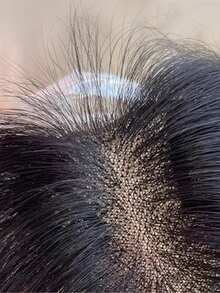 10 Inch Fluffy Bangs Hair Topper, Butterfly Shaped, Used To Cover White Hair, Handwoven Inner Net, High Crown Seamless And Lightweight Hair Topper, Suitable For Women - Multicolor - View 8