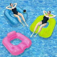 1个方形珍珠充气浮垫 - 适合泳池派对道具 - 夏季泳池休闲充气浮垫游泳配件 - 珠光 - 查看 5