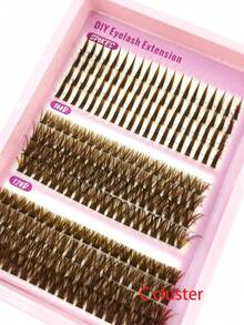 New 40pcs-120pcs Brown Natural Curly Cluster False Eyelashes, 240 Clusters Realistic Long & Fine Lashes - View 10