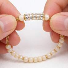 30颗4-10毫米镀铜花形压接珠，隔珠，适用于DIY手链项链首饰制作 - 水鑽花珠 - 查看 4