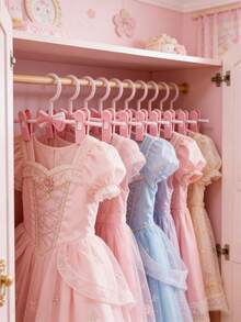 30 cái/20 cái/10 cái Móc treo quần mini chống trượt, kẹp quần có thể điều chỉnh, thu gọn, không đường may, dùng trong gia đình, chống trượt cho quần áo trẻ em. - Hồng - Xem 6