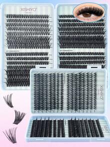 640 قطعة مجموعة رموش صناعية فاخرة، سميكة وكثيفة، 30D+40D+50D+60D/50D+60D+80D+100D، 8-16 مم، طقم رموش DIY، كثيفة جدًا، طبيعية المظهر، ناعمة وخفيفة الوزن، قابلة لإعادة الاستخدام، رموش فردية من الفرو الصناعي، مناسبة للاستخدام المنزلي، اليومي، الزفاف، المواعدة، الحفلات، مهرجانات الموسيقى، عيد الميلاد وغيرها من المناسبات - مشاهدة 4