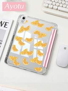 Ayotu Pink Striped Lemon Pattern Case Witch For Y Stand Flip Case Compatible With Ipad A16 ,Pro 13 12.9 11, Air 11 13, Mini, Air 11inch Case,Kindle (11th Generation-2024 Release),Kindle Paperwhite 12th Gen 2024 - Multicolor - View 3