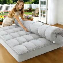 Extra Thick Mattress Pad Cover For Back Pain, Mattress Topper Cooling Mattress Protector With 8-21 Inch Deep Pocket, Overfilled Down Alternative Filling - 淺灰色 - 查看 13