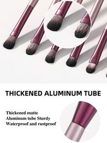 13 piezas Juego de herramientas de maquillaje que incluye: 12 piezas Juego de brochas de maquillaje + 1 bolsa de almacenamiento - Multicolor - Ver 3