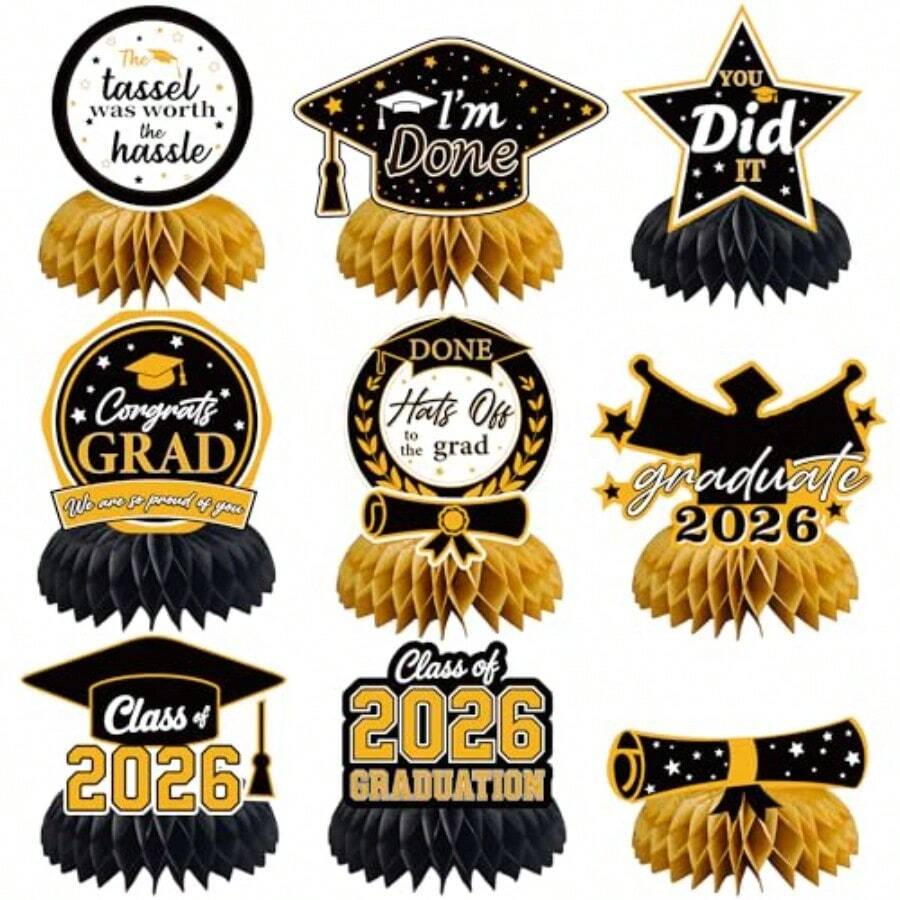 Graduation Rations 2026 - Black Gold Graduation Oneyco Table ...