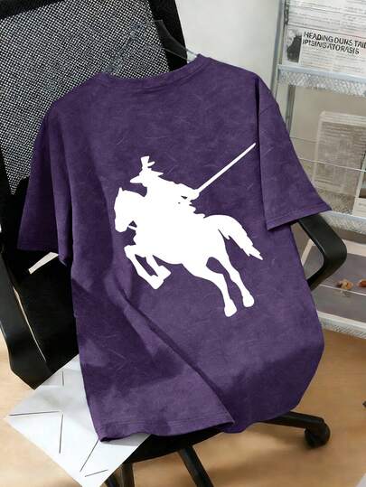 Áo thun ngắn tay cổ tròn in hình hoạt hình ngộ nghĩnh, thích hợp cho các bạn nam tuổi teen và học sinh mặc vào mùa hè.