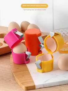Egg Cracker, Stainless Steel Egg Opener, Household Kitchen Labor-Saving Cracking Tool - Multicolor - View 12