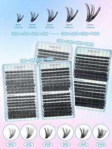 640 قطعة مجموعة رموش صناعية فاخرة، سميكة وكثيفة، 30D+40D+50D+60D/50D+60D+80D+100D، 8-16 مم، طقم رموش DIY، كثيفة جدًا، طبيعية المظهر، ناعمة وخفيفة الوزن، قابلة لإعادة الاستخدام، رموش فردية من الفرو الصناعي، مناسبة للاستخدام المنزلي، اليومي، الزفاف، المواعدة، الحفلات، مهرجانات الموسيقى، عيد الميلاد وغيرها من المناسبات - مشاهدة 8