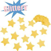 3Pcs Glitter Gold Star Garland Decorations Hanging Garands Banner Backdrop, 2.7 Inch Star Party Decoration For Birthday Baby Shower Wedding Kids Room Decoration, Christmas Decoration (Total Length 39 Feet) - View 6