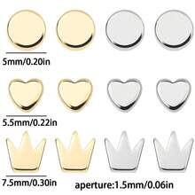2/3颗铜质皇冠、心形和圆形光滑隔珠，DIY首饰制作材料，适用于项链、手链等。 - 間隔珠 - 查看 4