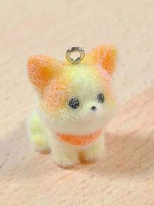 1 pièce Porte-clés mignon en résine à poils courts, porte-clés de petit animal de dessin animé. Accessoire de pendentif pour sac. Cadeau pour mère, père, remise de diplôme et enseignant - Multicolore - Voir 7