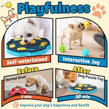 QILP 9 Pack All-Around Dog Puzzle Toy Set For Small To Medium D Mental Enricent T With Lick  In Blue And Green Sucn Cup Base For Indoor Use - Đồ chơi xếp hình cho chó AllAround - Xem 4