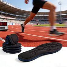 Unisex Comfortable Shock-Absorbing High Elastic Breathable Warm Insole - Black - View 1