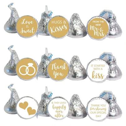 10 sets/90 piezas Etiquetas de papel mini para dulces, recuerdos de boda, etiquetas para embalaje de regalos