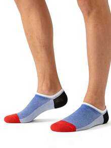 1 Pair/6 Pairs/10 Pairs Men's Shallow Mouth Boat Socks - Multicolor - View 2