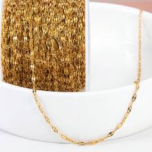 2m Cadena de acero inoxidable con labios, cadena con relieve de girasol, adecuada para hacer collares, pulseras y joyería DIY - cadena de acero inoxidable - Ver 5