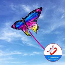 Colorful Butterfly Kite, Large Colorful Butterfly Kite, Multi-Color Kite With Flying Tools, Outdoor Sports & Game Supplies (Random Kite Handle Style) (Some Colors Random) - Multicolor - View 5