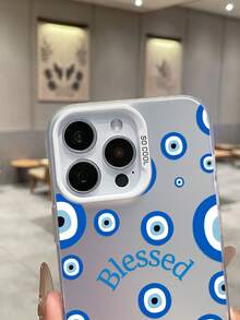 Ốp lưng điện thoại in hình Mắt Quỷ, khẩu hiệu tiếng Anh, kết hợp yếu tố Mắt Quỷ Thổ Nhĩ Kỳ với biểu tượng may mắn và tính thẩm mỹ, cá tính và thu hút. Viền mềm và đáy cứng chống rơi vỡ, bảo vệ toàn diện, chống sốc và chống va đập, thiết kế tối giản, phù hợp cho việc đi lại và phối với nhiều trang phục. Tương thích với iPhone 17 Pro Max/ 17/ 17e/ 17 Pro - trắng - Xem 4