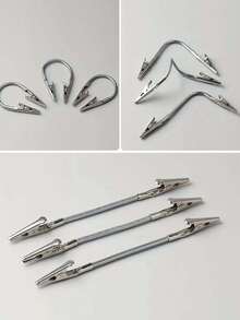 1/3/5pcs Multi-Functional Heavy Duty Alligator Clip Holder, Metal Threaded Bendable Clip, Suitable For Various Industrial Applications, Aluminum Structure, Premium Material, Metal Clip, Suitable For Office, Home, Laboratory Tools - Suitable For , Sticky Notes, Cables - Aluminum Alloy Structure, Premium Material, Multi-Functional Clamping, Cable Management, Perfect For Office Personnel - Multicolor - View 5