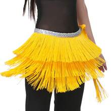 1 Pc Women's Sexy Three-Tier Fringe Belly Skirt With Glitter Sequins Belt, Adjustable Waist Chain Hip Scarf Wrap Skirt, Carnival And Rave Dance Performance Costume. , Bohemian And Retro Style, Suitable For Festivals, Parties, Nightclubs, Beach Wear And Exotic Clothing Decoration. - Multicolor - View 14