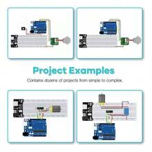 Kit De Inicio Completo Basado En Arduino Uno R3 Con Tutorial juguetes juguetes de niña juguetes para niño Producto de calidad Diseño moderno Uso diario - Celeste - Ver 3