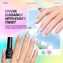 Beetles 36 Colors Gel Nail Polish Set, Pastel Jelly Pink Purple White Green Glitter Gel Kit With Base & Top Coat, Nail Tools, Soak Off UV Nail Art, Salon DIY Manicure Gift For Women - 53 Pcs 48 Colors Vivid Moments - 查看 3