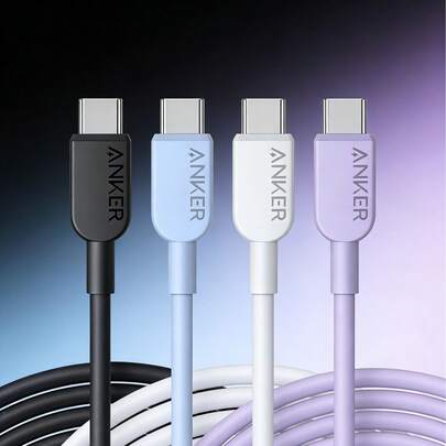 anker Dual-Port Fast Charging Data Cable, Universal Charging Cable For Apple And Android Devices, Supports Car And Home Use, Intelligent Current Distribution To Prevent Damage To Devices.