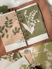 20pcs Lightweight Torn Edge Paper Material, Vintage Handwritten Memo Stickers, Floral Shadow Series, Suitable For Gifts, Office, Home, Marking, Labels, Classrooms, Entertainment Toys, Student Journals, Creative Vintage Decor DIY Stickers - Multicolor - View 7