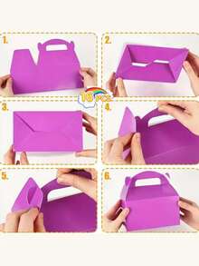 Hộp quà gấp gọn 12/24 chiếc, thích hợp để đóng gói trang sức, kẹo, bánh ngọt. - Hộp quà màu trơn - Xem 8